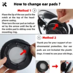 Earsoft Replacement Ear Pads Cushions for Plantronics HW710 HW720 Headphones Earphones Earmuff Case Sleeve Accessories - Image 6