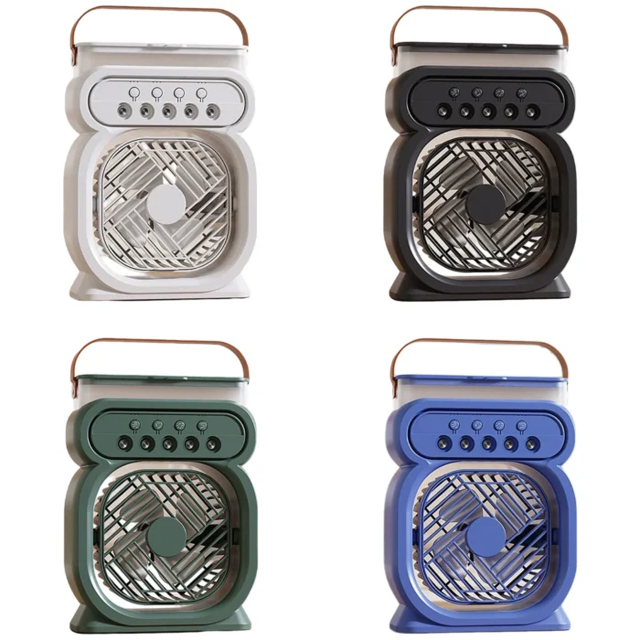 3 In 1 AIr Conditioner Fan Household Small Air Cooler LED Night Light Portable Humidifier Air Adjustment Fan Office Home Fan - Image 1
