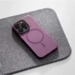 Fashion Laser Corrugated Pattern Matte Hard PC Case For iPhone 16 15 14 13 Pro Max Magnetic Wireless Charging Slim Cover Shell - Image 3