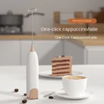 Electric Milk Frother Kitchen Drink Foamer Whisk Mixer Stirrer Coffee Cappuccino Creamer Whisk Frothy Blend Whisker Egg Beater - Image 2