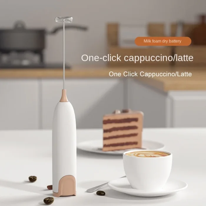 Electric Milk Frother Kitchen Drink Foamer Whisk Mixer Stirrer Coffee Cappuccino Creamer Whisk Frothy Blend Whisker Egg Beater - Image 2