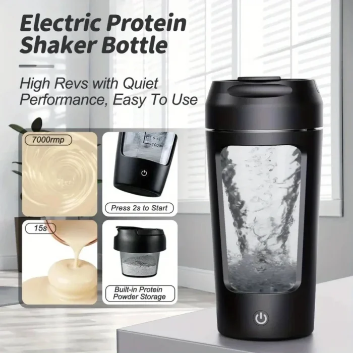 Electric Protein Powder Mixing Cup Automatic Shaker Bottle Mixer Shake Bottle Milk Coffee Blender Kettle fro Gym outdoor - Image 2