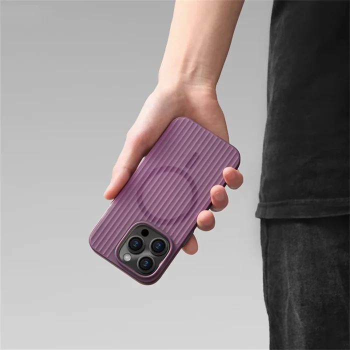 Fashion Laser Corrugated Pattern Matte Hard PC Case For iPhone 16 15 14 13 Pro Max Magnetic Wireless Charging Slim Cover Shell - Image 6