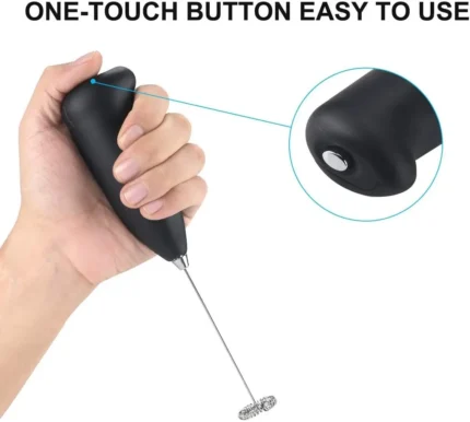 Milk Frother Foam Maker, Battery Operated Mixer Whisk Milk Frother for Coffee, Latte, Cappuccino, Hot Chocolate and Milk