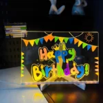 Personalized LED Lamp Acrylic Message Note Board Erasable USB Children‘s Drawing Board Bedroom Night Light Birthday Kids Gift - Image 3