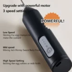 MINI Milk Frother USB Rechargeable 3 Speeds Foam Maker Coffee Whisk Mixer Electric Handle Blender Egg Beater Hot Cooking Tools - Image 2