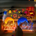 Personalized LED Lamp Acrylic Message Note Board Erasable USB Children‘s Drawing Board Bedroom Night Light Birthday Kids Gift