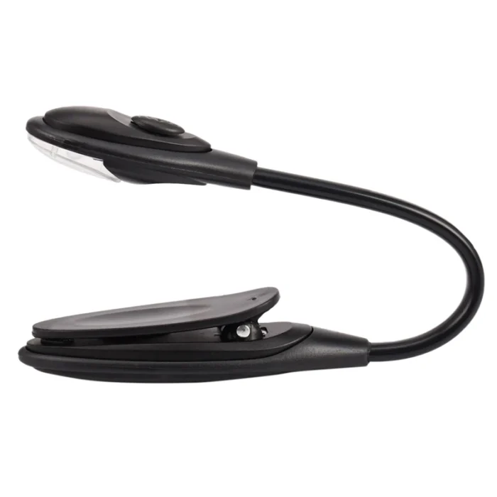 B53C Mini Flexible Clip-On Bright Booklight LED Travel Book Reading Lamp White Light Book Holder Small Table Lamp Light Small Gi - Image 1