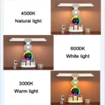 Rechargeable Table Lamp for Study, Desk Lamp Reading Light Led Table Light with Fan, Led Clock Dispaly LED Desk Reading Lamp - Image 5