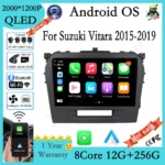 Android 14 QLED Screen For Suzuki Vitara 2015 2016 2017 2018 2019 Car Radio Multimedia Player GPS Navigation Head Unit - Image 2