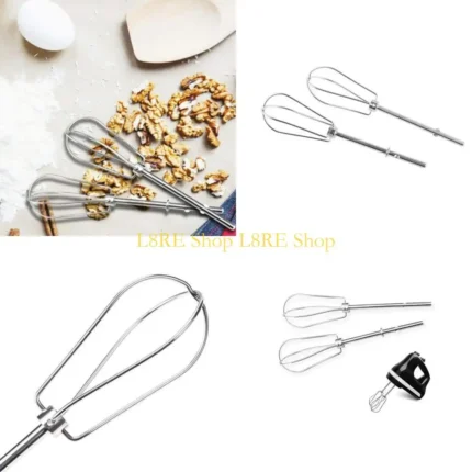 L8RE 2 Pieces Electric Eggs Mixer Heads Milk Frother Head Stainless Steel Material for Coffee Cappuccino Supplement Tool