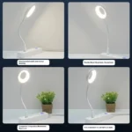 2pcs USB LED Intelligent Table Lamp One Color Temperature Flexible Hose Portable Reading Learning Light - Image 3