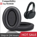 Professional WH1000XM3 Ear Pads Cushions Replacement Earpads Fit ok for Sony WH-1000X M3 Over-Ear Headphones with Soft Pro black