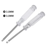 3.74Inch Small Mini Screwdriver Set Kit Repair Tool Slotted Cross Screwdrivers Transparent Head Screwdrivers