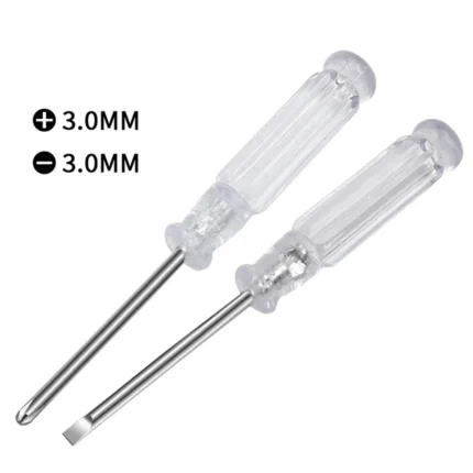 3.74Inch Small Mini Screwdriver Set Kit Repair Tool Slotted Cross Screwdrivers Transparent Head Screwdrivers
