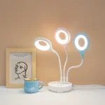 2pcs USB LED Intelligent Table Lamp One Color Temperature Flexible Hose Portable Reading Learning Light - Image 2