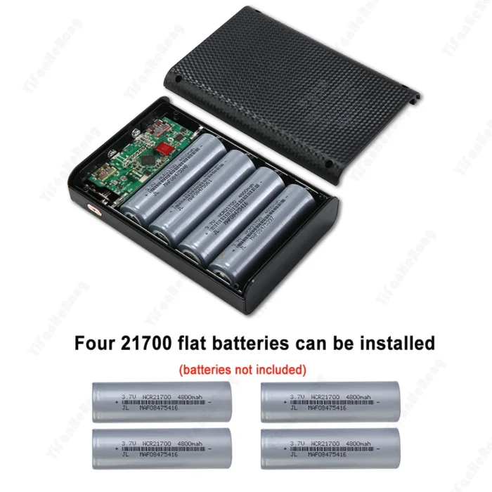 4*21700 DIY Power Bank Case 22.5W Wireless Fast Charging Power Bank Case for IPhone Xiaomi Huawei Portable Battery Charger - Image 1
