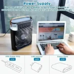 Household air humidifier, portable fan, air conditioner, USB electric fan, LED night light, water mist fun three in one usb fan - Image 6