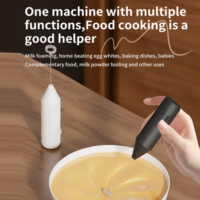 Handheld Electric Milk Frother Foam Maker Suitable for Lattes Coffee Cappuccinos Frappés Matcha Functions Egg Beater Drink Mixer - Image 3